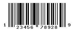 UPC barcode 123456789289
