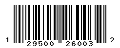 UPC barcode 129500260032