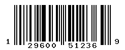 UPC barcode number 129600512369