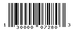 UPC barcode number 130000072803