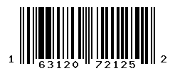 UPC barcode number 163120721252