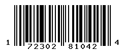 UPC barcode number 172302810424