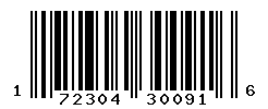 UPC barcode number 172304300916