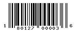 UPC barcode number 180127000036