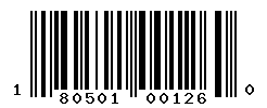 UPC barcode number 180501001260