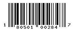 UPC barcode number 180501002847