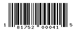 UPC barcode number 181752000415