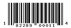 UPC barcode number 182289000114