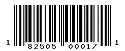 UPC barcode 182505000171