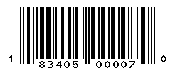 UPC barcode number 183405000070