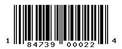 UPC barcode number 184739000224
