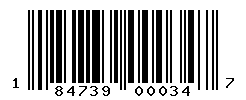 UPC barcode number 184739000347