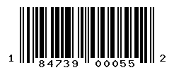 UPC barcode number 184739000552