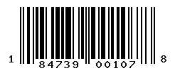 UPC barcode number 184739001078