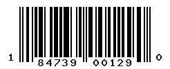 UPC barcode number 184739001290