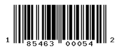 UPC barcode number 185463000542