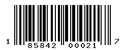UPC barcode number 185842000217