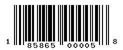 UPC barcode 185865000058