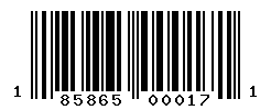 UPC barcode number 185865000171