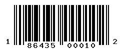 UPC barcode number 186435000102