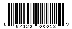 UPC barcode number 187132000129