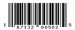 UPC barcode number 187132005025