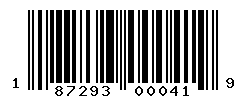 UPC barcode number 187293000419