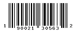 UPC barcode 190021305632
