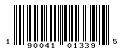 UPC barcode number 190041013395