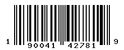 UPC barcode number 190041427819