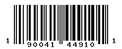 UPC barcode number 190041449101