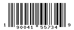 UPC barcode number 190041557349