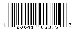 UPC barcode number 190041633753
