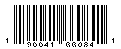 UPC barcode number 190041660841