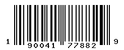 UPC barcode number 190041778829
