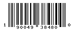 UPC barcode number 190049384800