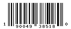 upc 190049385180 barcode image