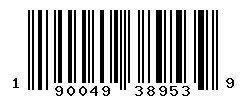 UPC barcode number 190049389539