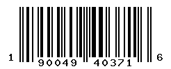 UPC barcode number 190049403716