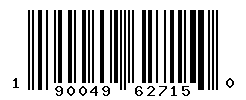 UPC barcode number 190049627150