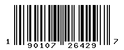 UPC barcode number 190107264297