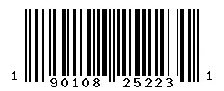 190108252231 barcode