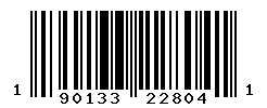 UPC barcode number 190133228041