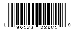 UPC barcode number 190133229819