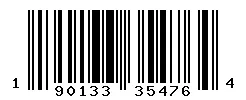 UPC barcode 190133354764