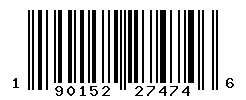 upc 190152274746 barcode image