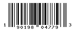 UPC barcode number 190198047793