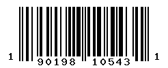 UPC barcode number 190198105431
