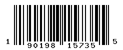 UPC barcode number 190198157355