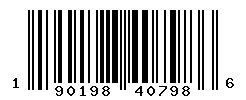 UPC barcode number 190198407986